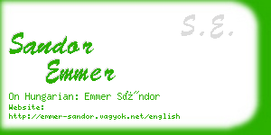 sandor emmer business card